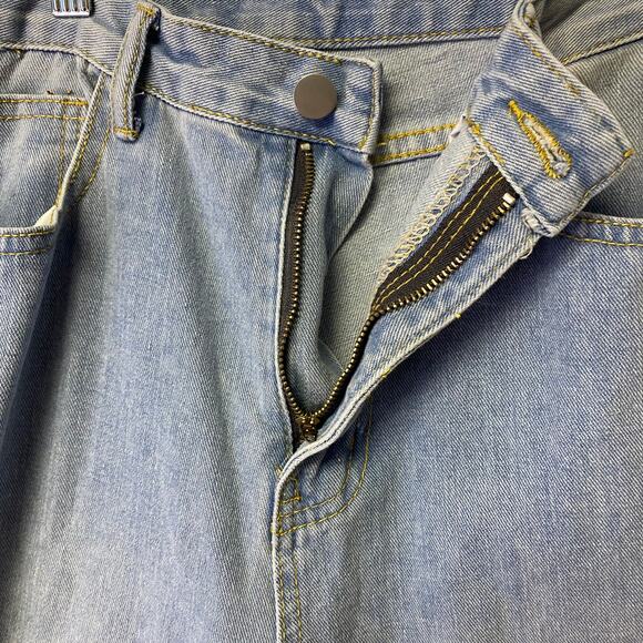 SHEIN Mom Jeans Women's High Waisted Distress Light Wash Size Small - Picture 6 of 11